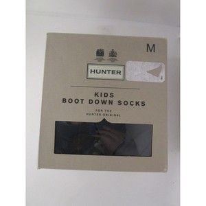 NEW in Box Hunter Kids Boot Down Socks Black M US11-13 EU 28-31